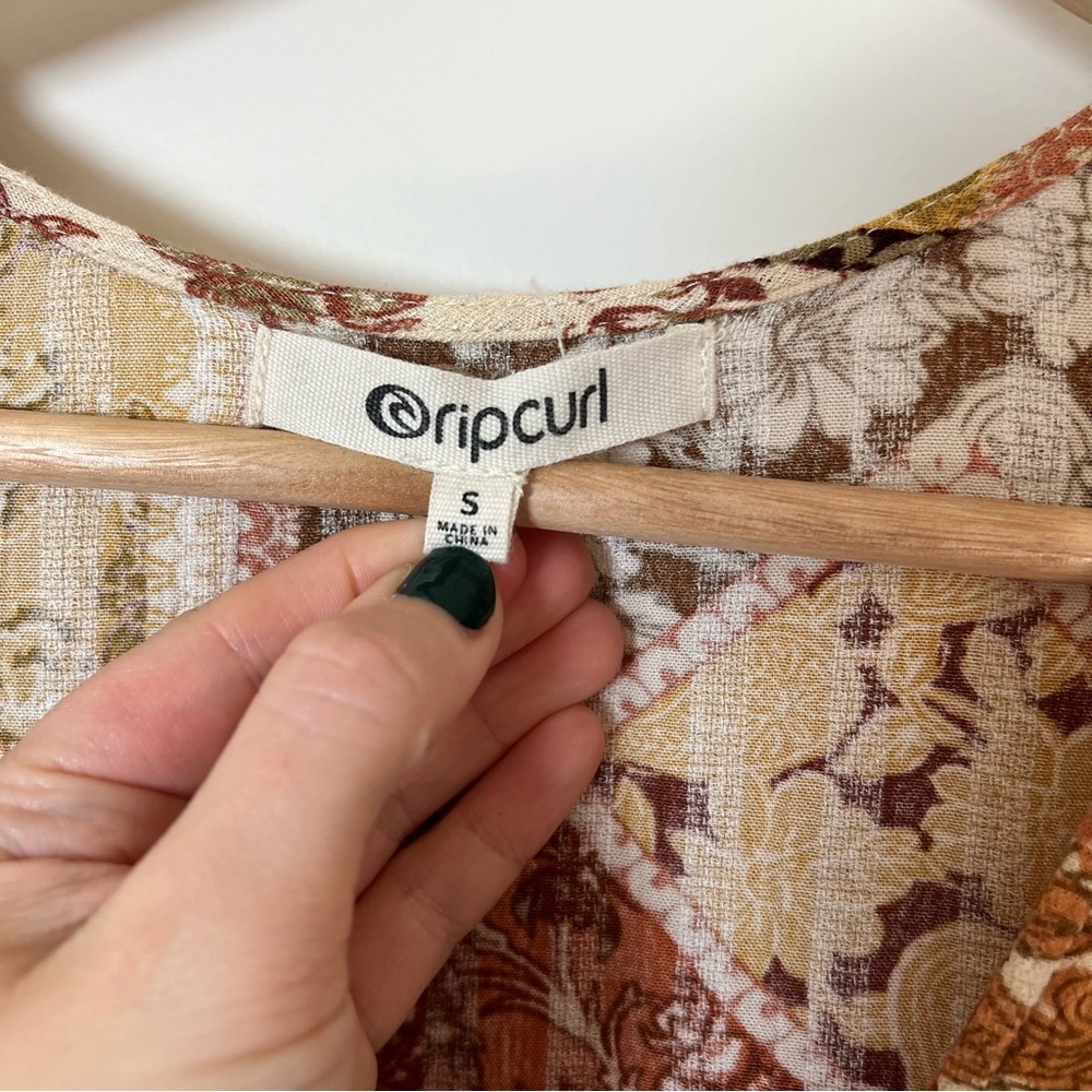 Rip Curl Oversized Boho Floral Patchwork Flowy Dr… - image 4